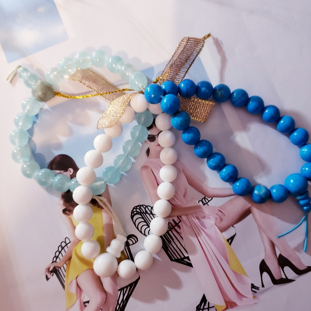 Very Pretry 3 Beaded Pastel Colors Set.